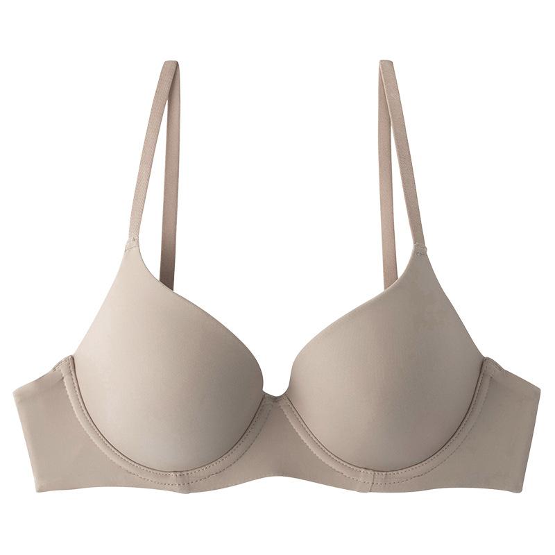 European and American large-size underwear summer smooth surface non-marking soft steel ring bra large chest small anti-sagging upper suppor