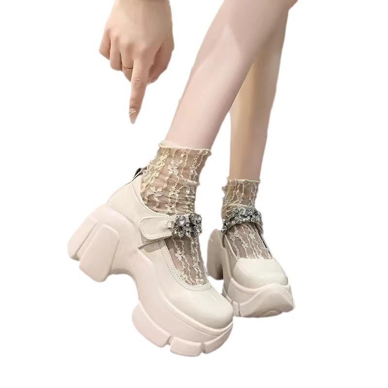 2025 Thick Bottom Mary Jane Small Leather Shoes Women Autumn New Design Punk Lolita Shoes Women Versatile Loafers Casual