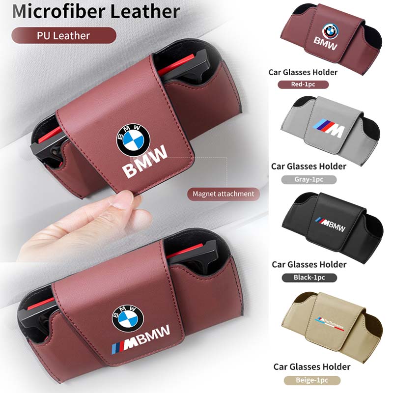 BAGF7 2026 Car Sticker Car Sun Visor Glasses Clip Sunglasses Protective Box Storage Case For BMW E46 E90 E60 F30 F10 E39 E36 F20 E87 E