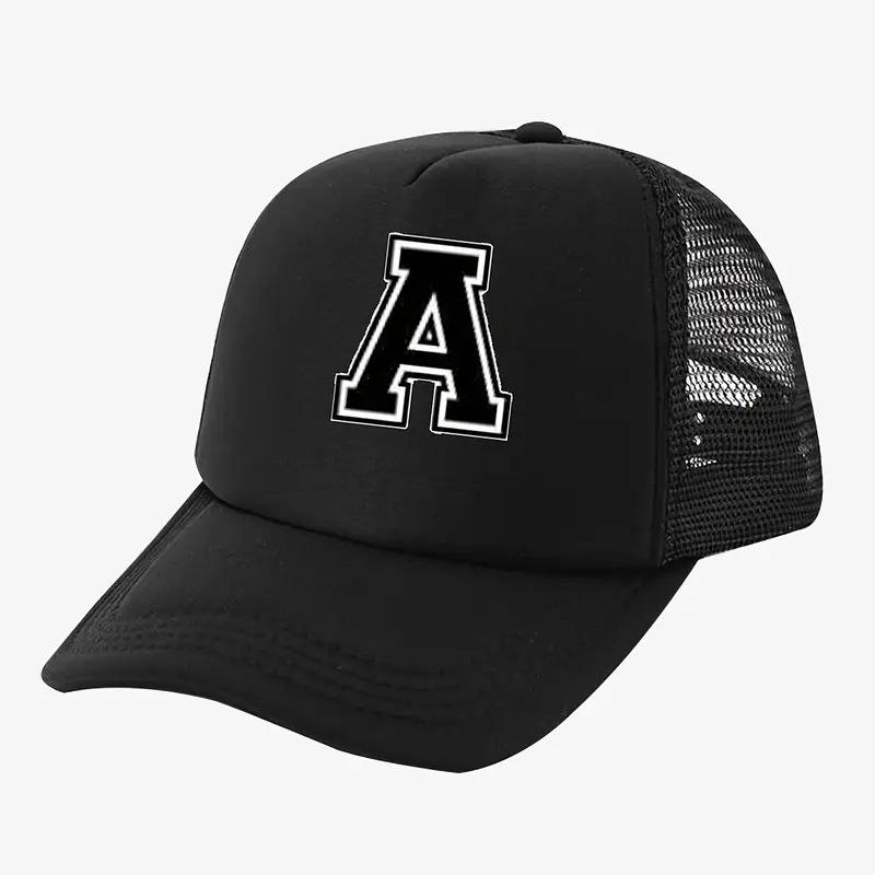 Truck Hat Large Mesh Summer Curved Brim Baseball Cap, Trendy Thin Light Plate Black, Large Mesh Hat Truck Hat