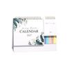 Portable Standing Flip Calendar Spiral Bound Desktop Calendar 2027 Desk Calendar  School College