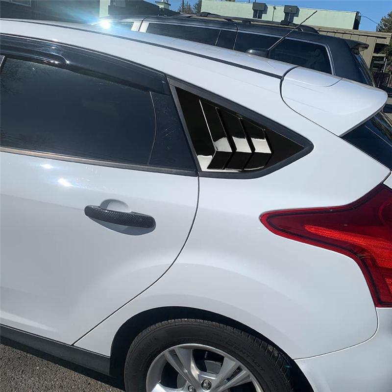 Rear Side Window Louvers For Ford Focus ST RS MK3 Hatchback 2012-2018 Accessories Air Vent Scoop Cover-A02G