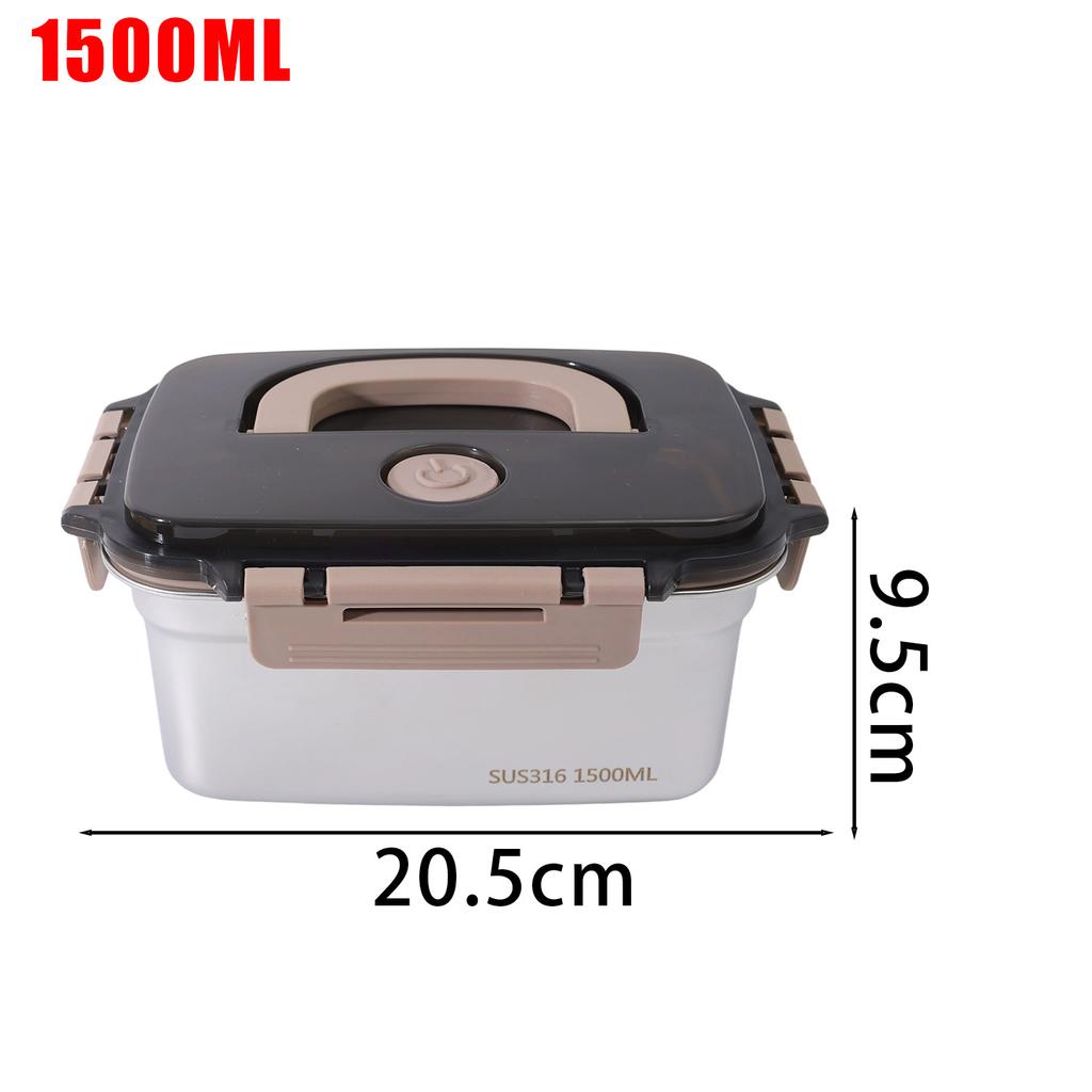 Fresh-keeping Lunch Box with Handle Stainless Steel Leak-proof Bento Bowl Kitchen Dining Storage Containers Camping Food Boxes