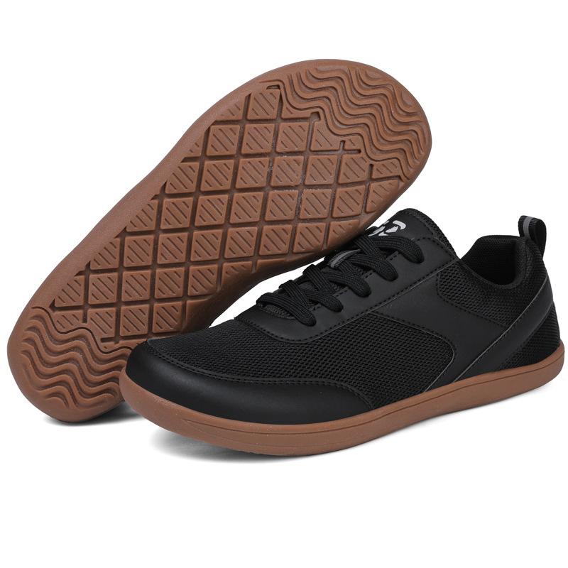 

Мужская и женская обувь для фитнеса в помещении Широкий носок для ходьбы Дышащая мягкая подошва Пара повседневная универсальная летящая тканая обувь для спорта и отдыха для плоскостопия 46 чёрный