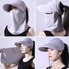 Removable Sunscreen Face Cover Hat Adjustable Sunscreen Hats Gifts Ice Silk Sunscreen Cap