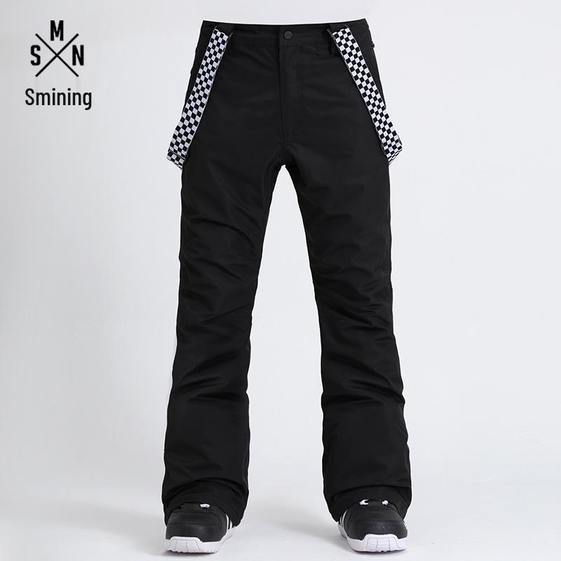 Men's Windproof Waterproof Ski Bib Pants - Thick, Warm, for Outdoor Sports