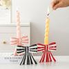 Striped Candlestick Korean Style Candelabra Creative Bow Candle Holders  Home Room Decor