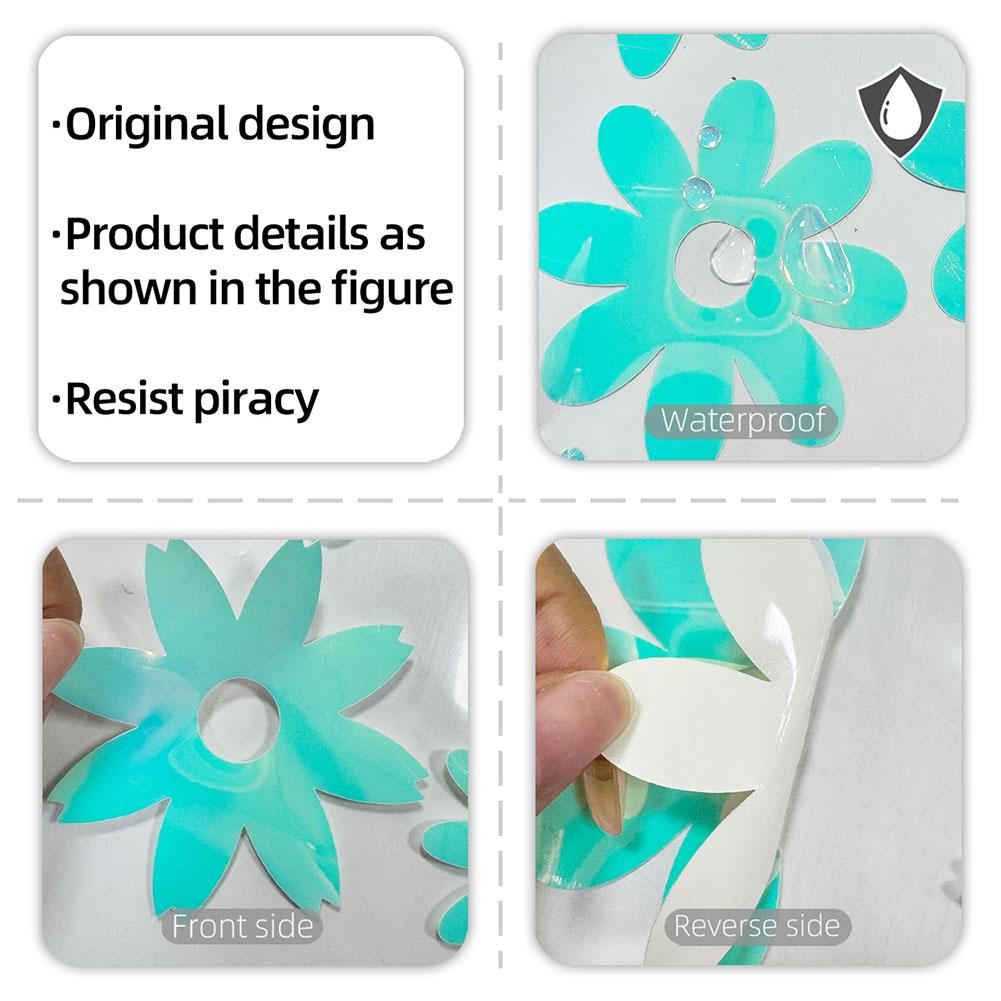 

PVC Luminous Flower Wall Stickers Glow Effect Floral Decals Two Sheets Large Size Self for Wall Home Decoration China Mainland
