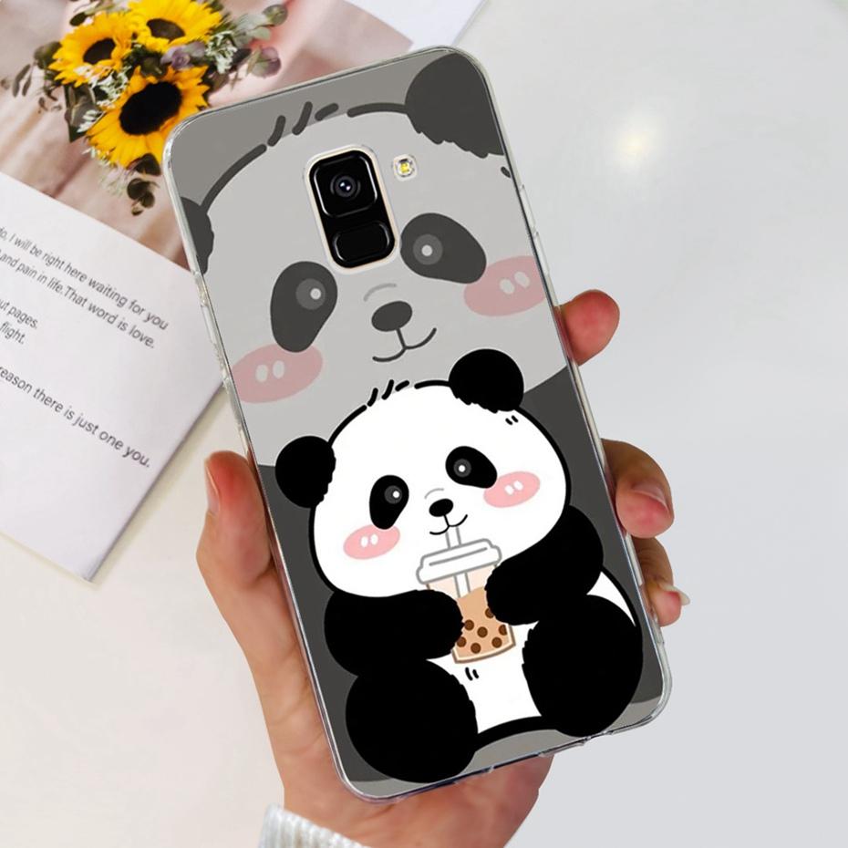 Schöne Hülle mit Aufdruck für Samsung Galaxy A8 (2018) / A8+ (2018) Weiche Silikon-TPU-Rückabdeckung für Samsung A8 A 8 Plus Handyhüllen