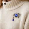 Non-fading Eye Pin Bling Rhinestone Eyes Brooch Pin, Tear of Angel Lapel for Women, Sweater Cardigan Coat Suit Decoration Jewelry Accessories