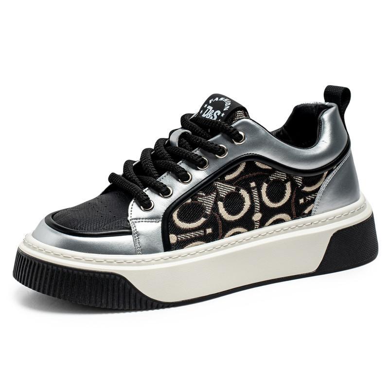 Men's shoes platform four seasons new low-top lace-up casual board shoes men's trend spring and summer student personalized sports shoes