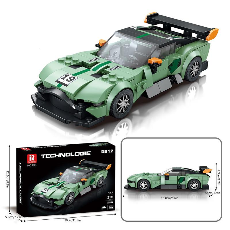 Non-Toxic City Technical Sports Car Building Blocks Famous Racing Vehicle Model Bricks Supercar Assembly Toys Kit For Children Gifts