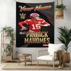 Kansas City Football Custom Your Name Wall Decor Tapestry Art For Pet Memorial Birthdaywedding Party Backdrop Family Gift