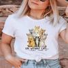 Cat Letter Sweet 90s Clothing Summer Short Sleeve Tee T Female Casual Graphic T-shirts Fashion Printed Women Clothes