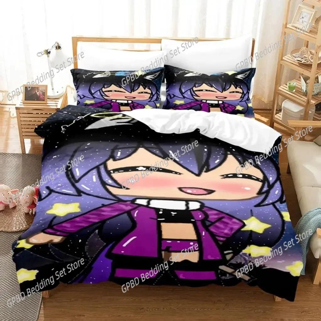 Anime Kawaii The Gacha Girl 3D NEW Duvet Cover Pillowcase Bedding Set Adult Girl Bedroom Decoration Children Single Double Large