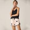 Female Summer Sexy Lace Pajamas V Collar Sling Printing Shorts Loose Sleepwear