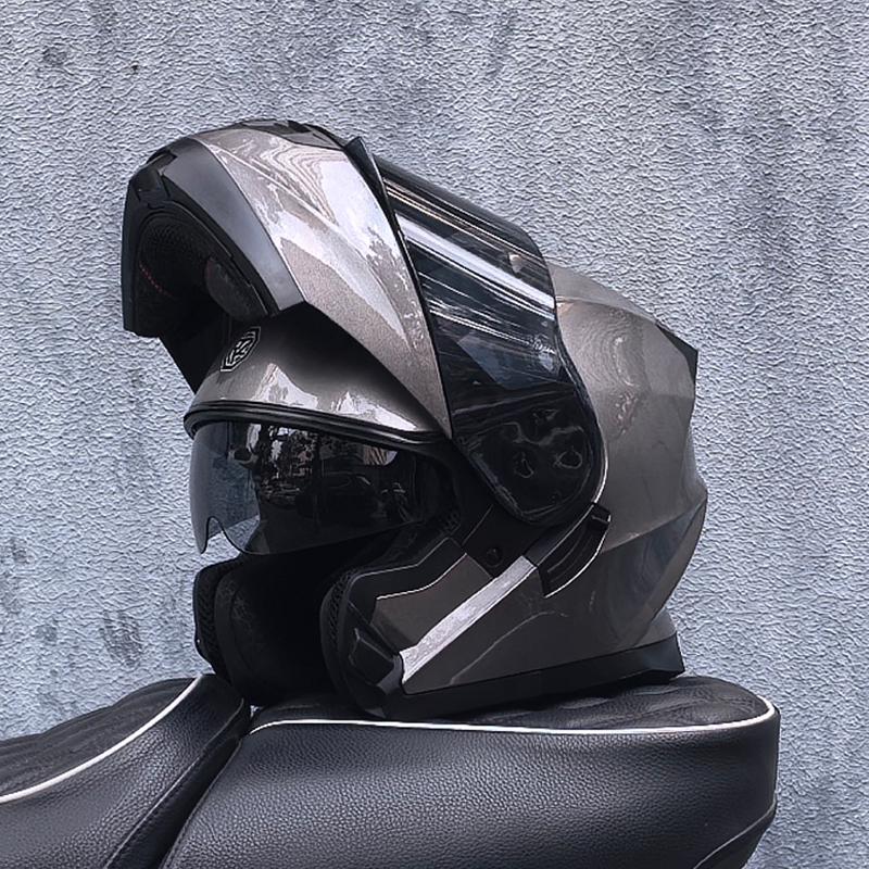 ORZ-162 motorcycle helmet, modular flipped full face helmet, long-distance off-road helmet with built-in sunshade