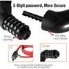 Bicycle Lock Combination, 1.2 Meters X 6mm Heavy-duty Bike Chain Lock with 5-digit Resettable Code—high-security Anti-cut Bicycle Lock