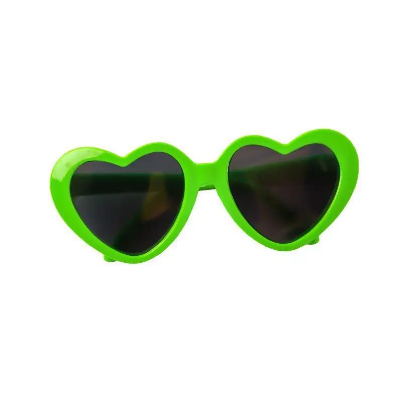 Love Pet Glasses Dog Cat Creative Fashion Sunglasses Sunglasses with Jewelry Cat Dog Love Glasses Pet Beauty Decoration Supplies зелёный