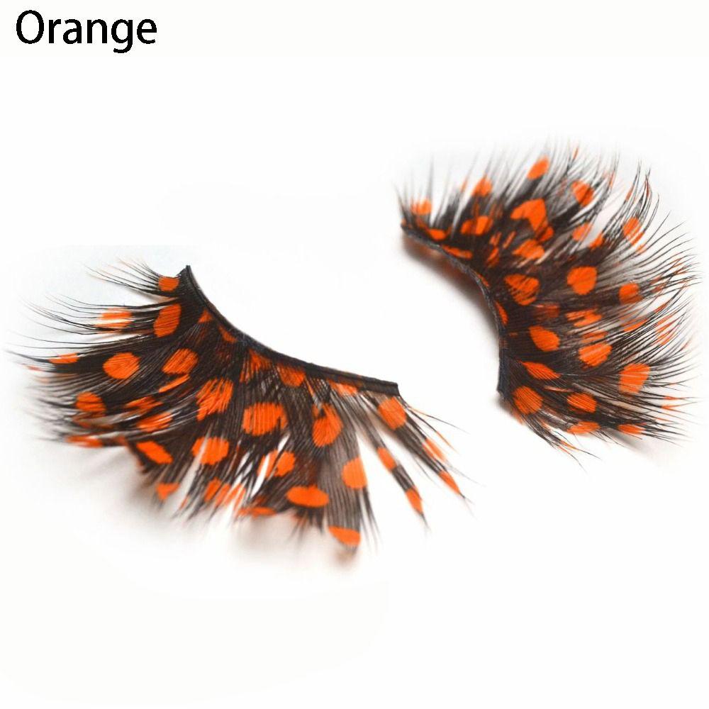 Women Beauty Drama stage makeup Creativity Exaggerate Feather Bushy Spot Fake eyelashes
