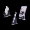 12PCS Mini Acrylic Display Stands Transparent Coin Display Easel For Home Shop Exhibitions