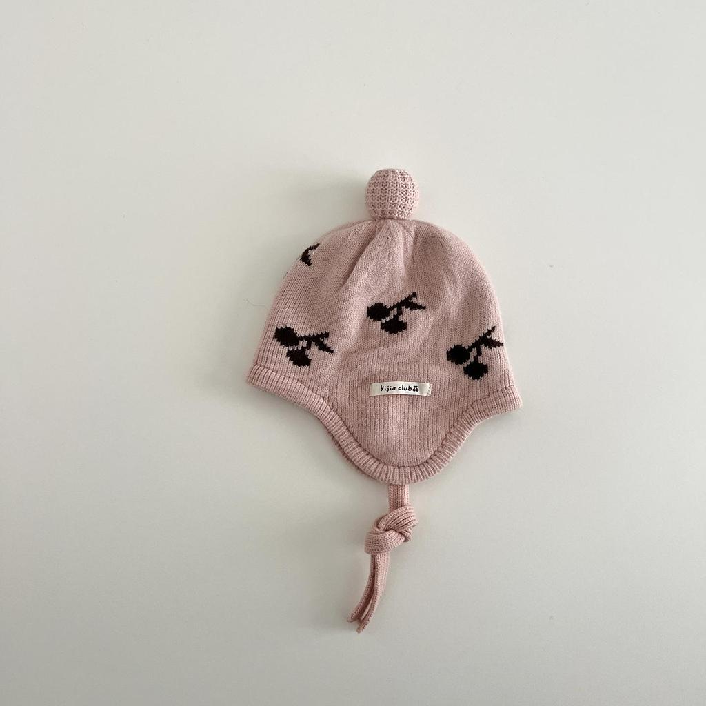 Stylish Korean Wool Knit Baby Hat with Ear Protection - Warm & Trendy Winter Hat for Boys & Girls