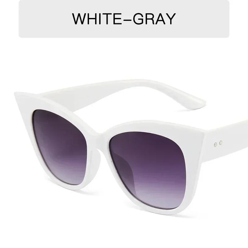 Modne okulary przeciwsłoneczne Cat Eye damskie Vintage ponadgabarytowe gradientowe okulary przeciwsłoneczne odcienie damskie luksusowe okulary przeciwsłoneczne UV400