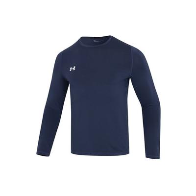 Solid Color Casual Sports Printed Crew Neck Long Sleeve T-Shirt Men Tops Academy-Blue 22600307-408