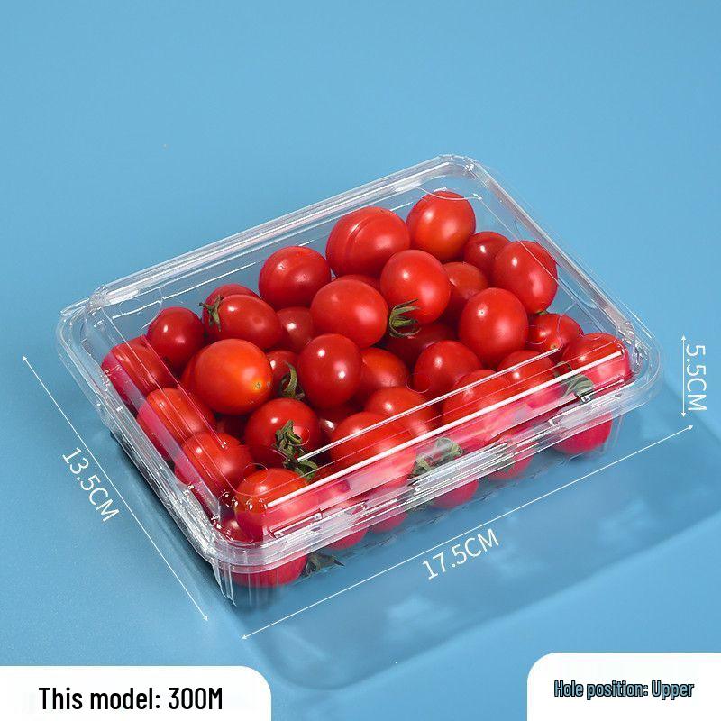 Clear Plastic Disposable Fruit Box with Lid for Strawberries
