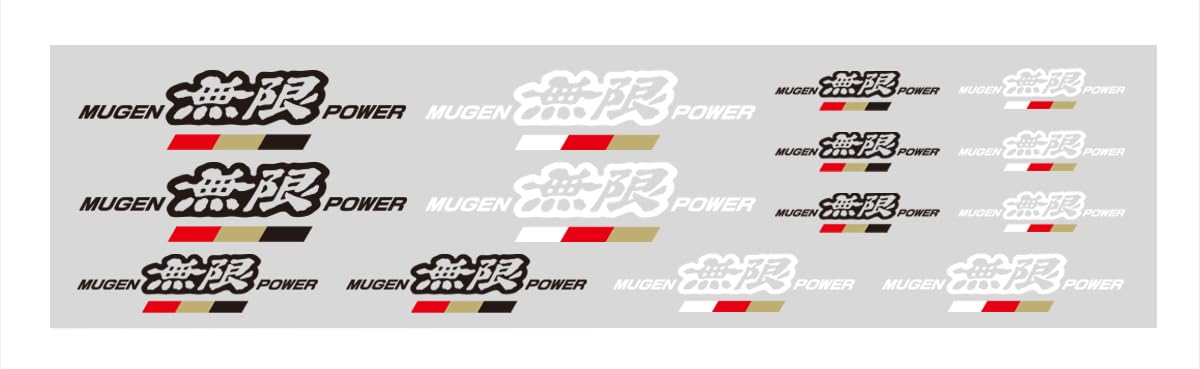 

MUGEN POWER STICKER SET 90000-YZ5-314D белый