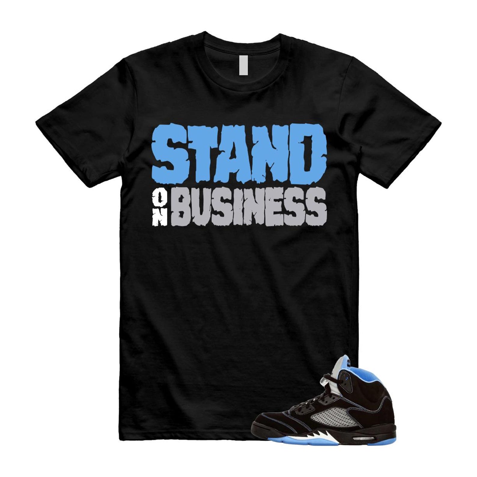 5 Black University Blue White 2026 T Shirt Match SOB XL