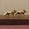Animals Small Fox Animal Figurine Attracting Peach Blossoms Cartoons Small Fox Brass Craft Desktop Ornaments