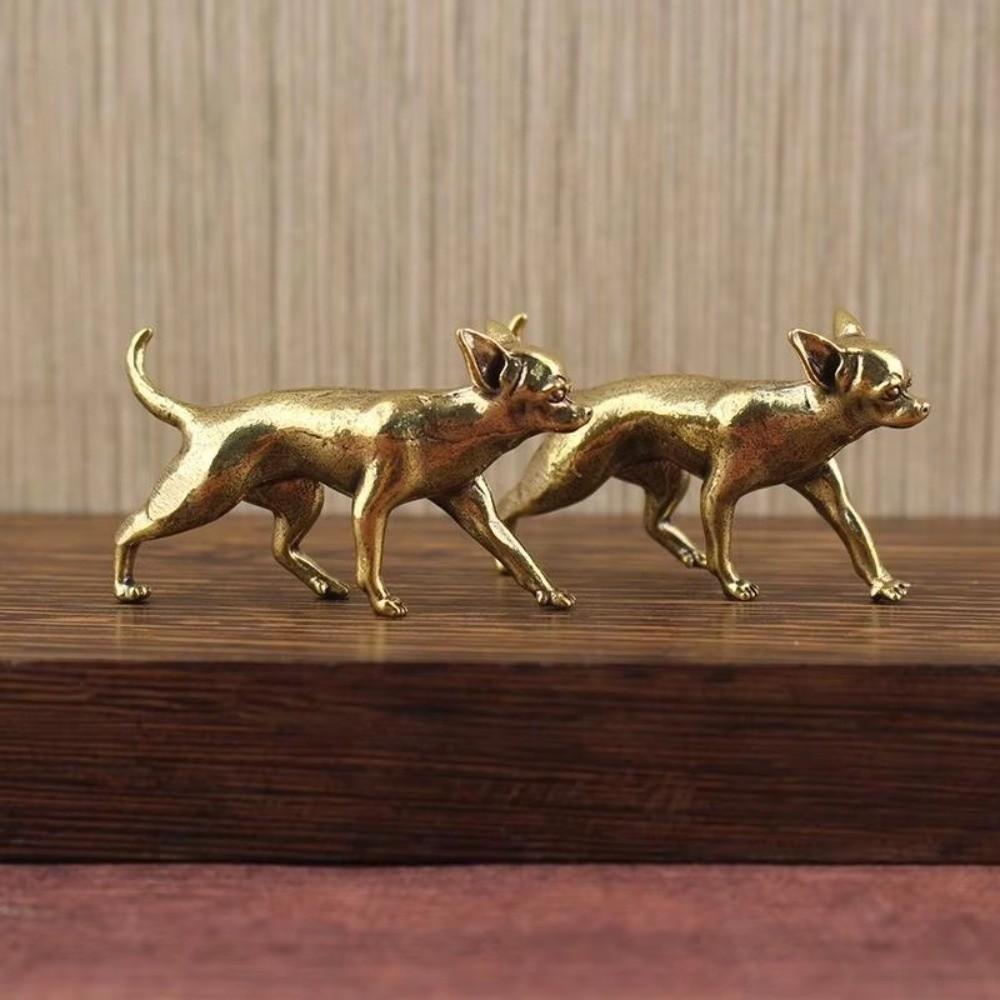 Animals Small Fox Animal Figurine Attracting Peach Blossoms Cartoons Small Fox Brass Craft Desktop Ornaments