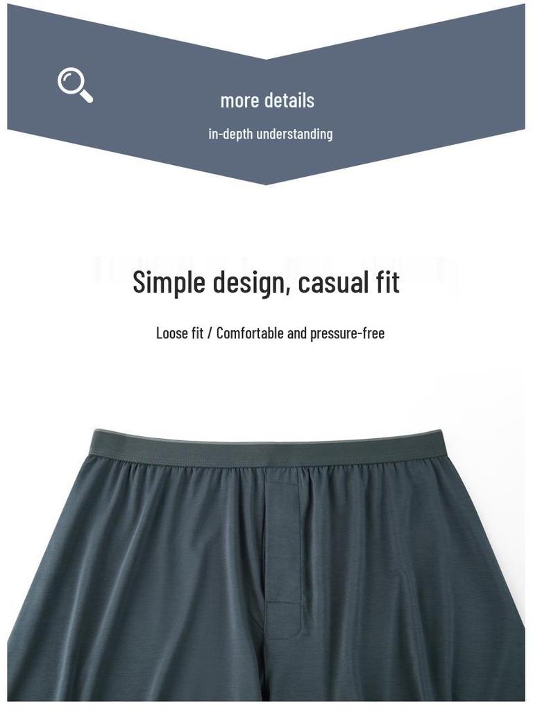 Men's Plus Size 60-Pack Modal Breathable Boxer Briefs - Youth Loose Fit, Four-Corner Style