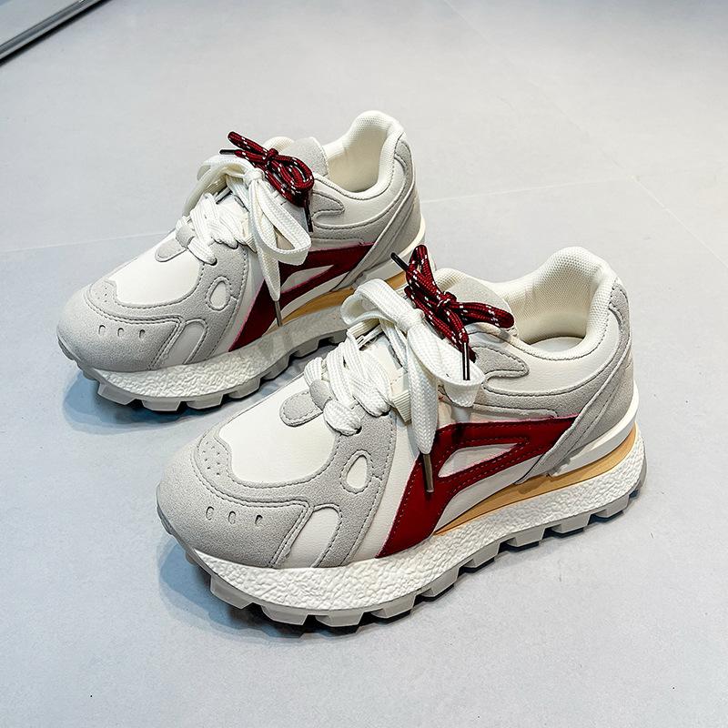 Chaussures pour femmes à rehausse intérieure 2025 nouvel automne à semelle épaisse super tendance chaussures de sport running spectacles petites et légères Forrest Gump chaussures de papa