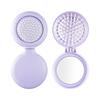4Pcs Mini Makeup Mirror with Comb Round Pocket Hair Brush Portable Folding Air Bag Comb  Girl Women