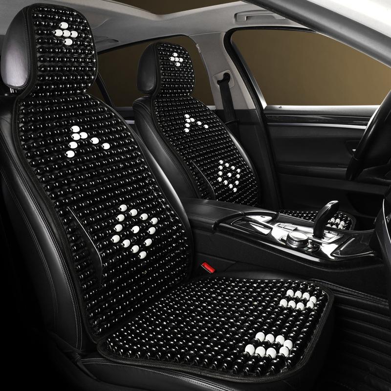 Letní dřevěný korálkový potah na autosedačku pro podporu zad Prodyšná podložka na autosedačku pro letní použití vozidla Chladivá podložka na autosedačku