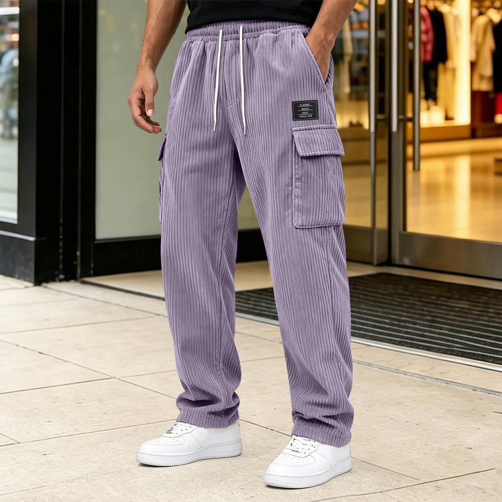 Men's Casual Jogger Pants with Cuffed Hem Comfortable for Everyday Wear