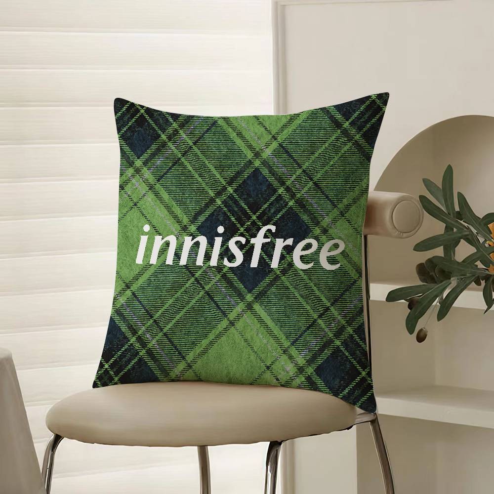 Natural And Quiet Iow-key Style-Innisfree Pillow Case Comfort Sofa Bed Silky Elegant Invisible Zipper Decorative Cushion Cover
