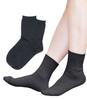 Chica Hurra Charcoal Gray Sizes Set of Solid Simple Crew Size Dark Size Made in Socks, 23-25cm, Women's, 2, Color, Length, Soft, Comfortable,