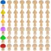 48-Piece 6 Different Sizes And Cute Shapes Diy Wooden Mushroom Set