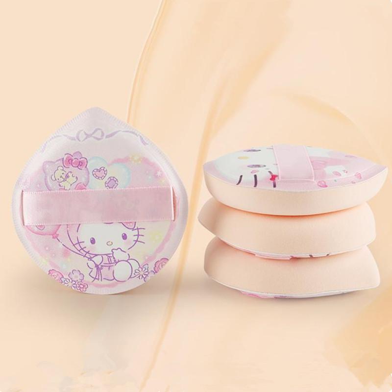 Kawaii Animation Sanrio Cartoon Pattern Hello Kitty Air Cushion Powder Puff Dry And Wet Use Sponge Makeup Setting Makeup Tool