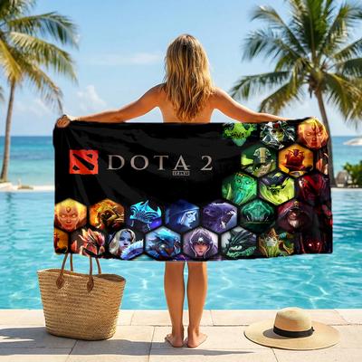 Dota Fashion Beach Towel: Ideal for Summer Adventures Soft, Absorbent and Quick Drying Suitable for Swimming and Bathing