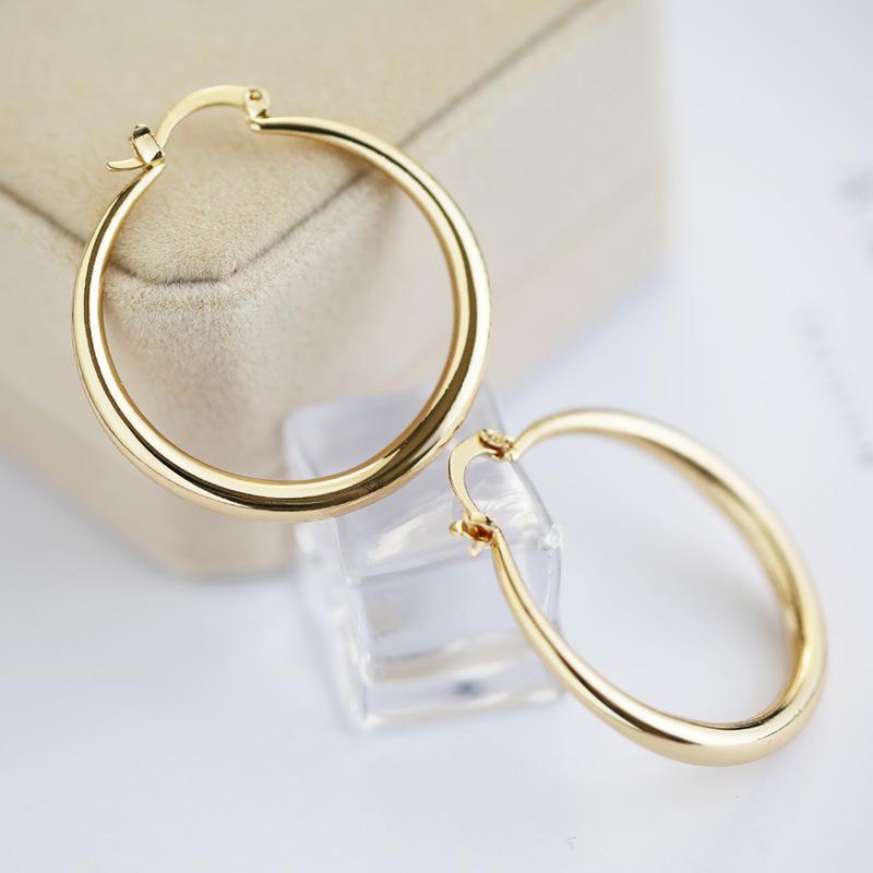 Minimalist Style Hoop Earrings with Silvery and Golden Color Perfect Ear Jewelry for Women Daily Casual Decor