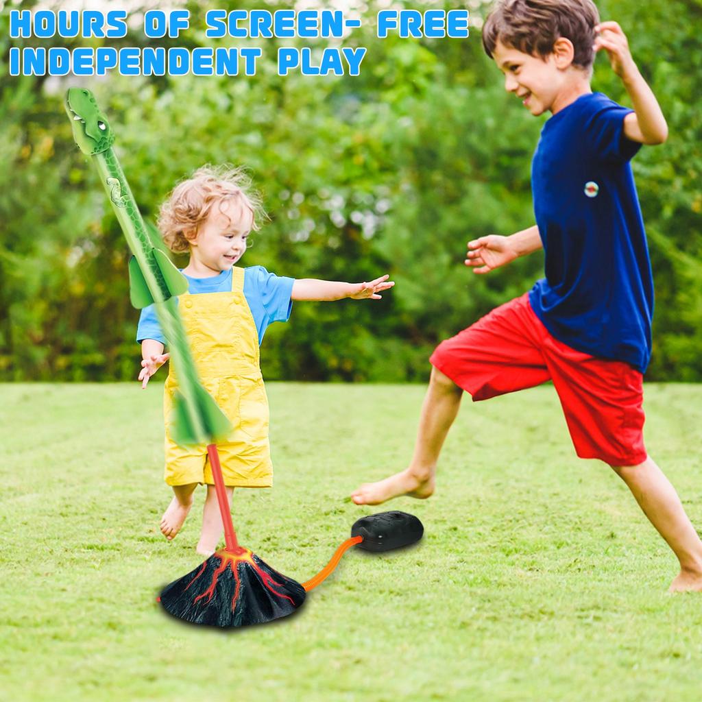 Dinosaur Rocket Toy – Outdoor Stomp With Flying Dinosaur Rockets For Kids
