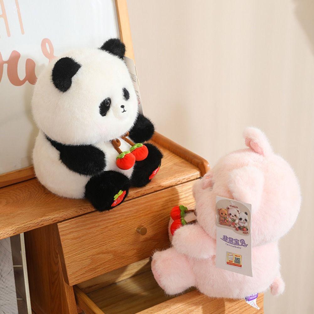 PP Cotton Persimmon Panda Plushies Dolls Fluffy Zoo Persimmon Stuffed Toy Decorate Present