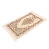 Prayer Rug Multipurpose Elegant Embroidery Decorative Tassel Double Layer Muslim Prayer Mat for Hall Home Camping Beige