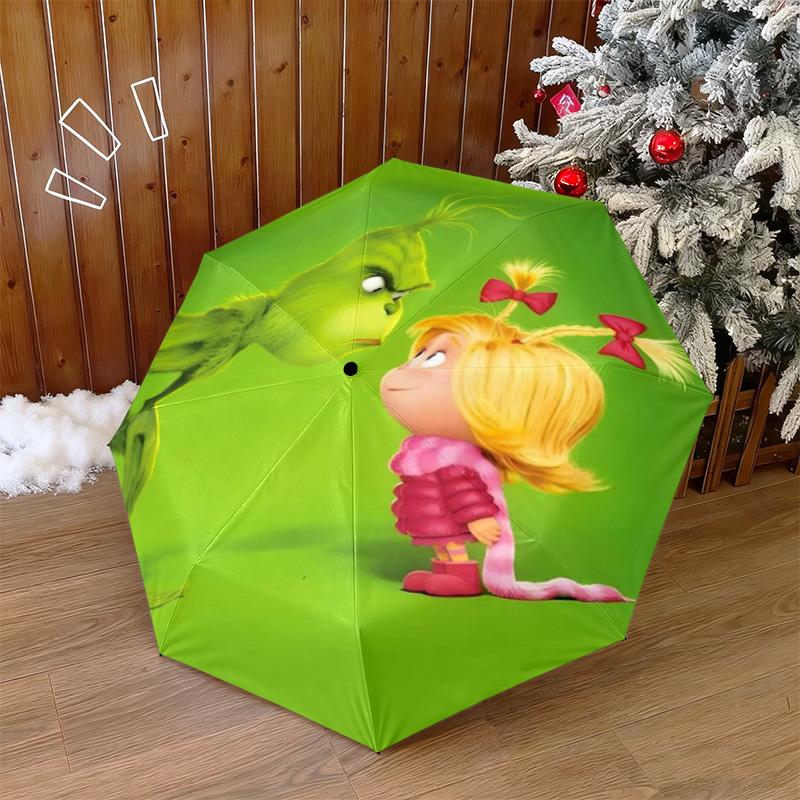 Christmas Comedy How the Grinch Stole Christmas Umbrella home essential wrought iron eight legged multifunctional travel camping essential umbrella 11