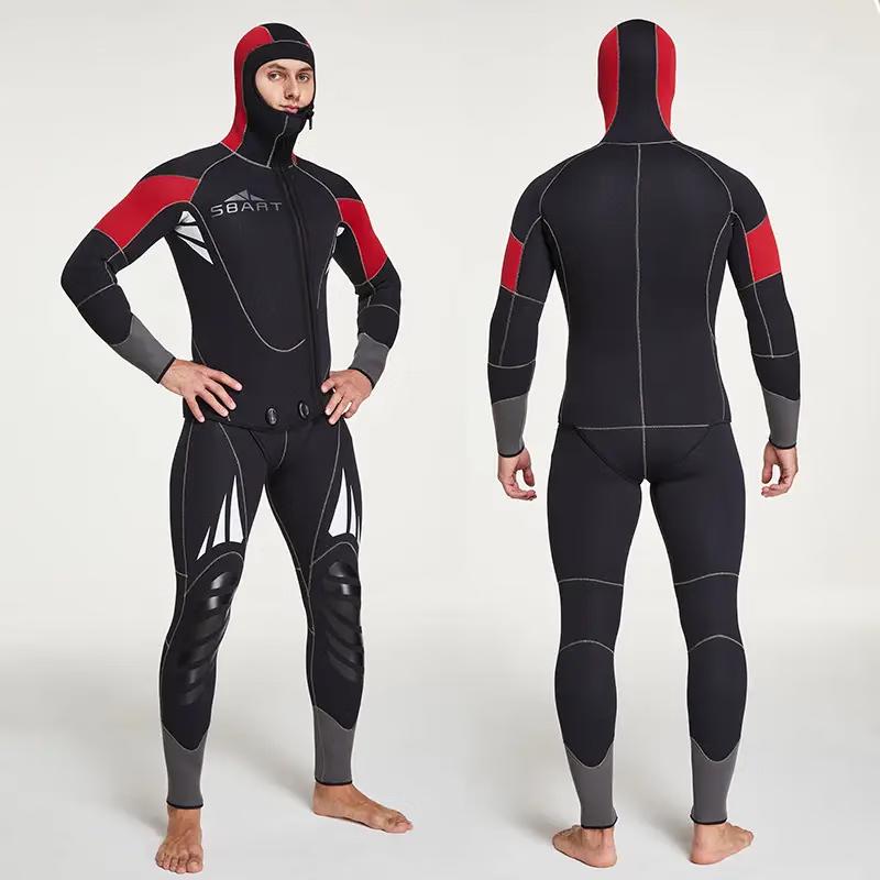SBART Thickened Plush Split Wetsuit Set (Vest & Pants) L