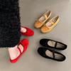 Evening Wind French Flat Black Single Shoes Fairy Shoes 2025 New Spring and Autumn Mary Jane Red Ballet Shoes